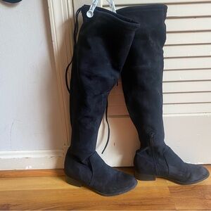 American Eagle Outfitters black Tie Over-The-Knee boot